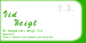 vid weigl business card